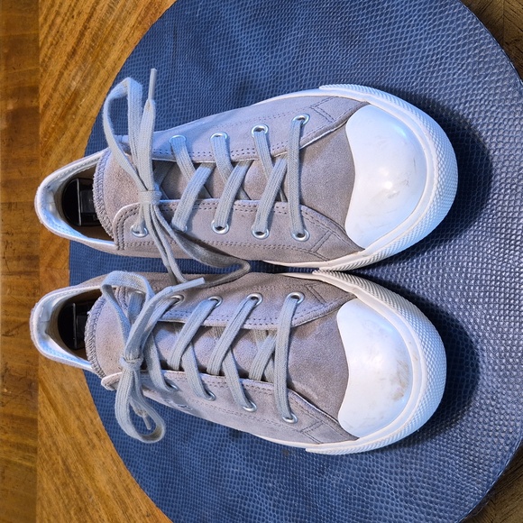 Lacoste Womens Gray Suede Sneakers sz. 7.5 (#1002A) EC. - Picture 2 of 16